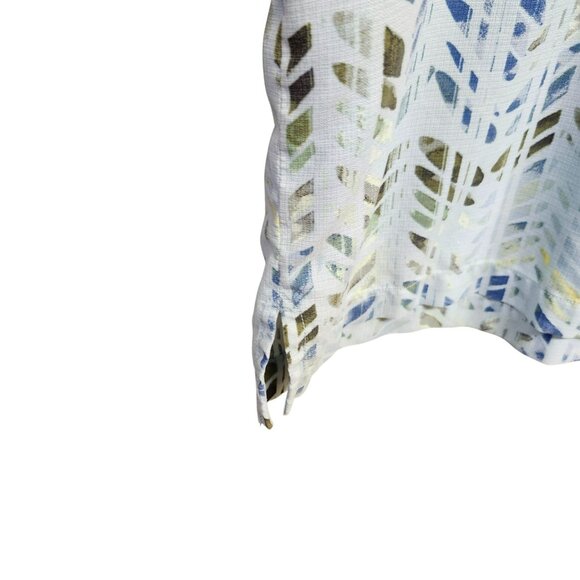 Tommy Bahama Mens XL IslandZone Button Up Shirt Blue Geometric Print Collared - Picture 4 of 16